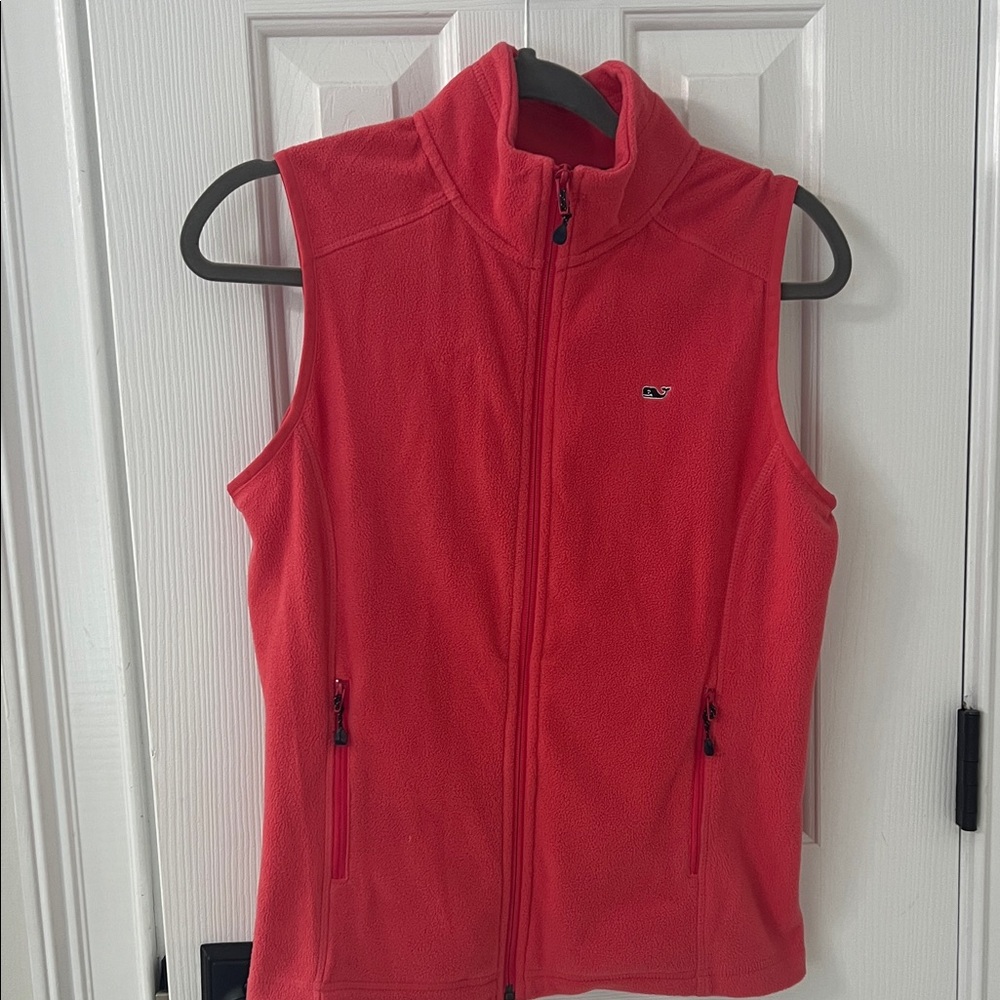 Vineyard Vines Coral Fleece Vest